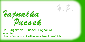 hajnalka pucsek business card